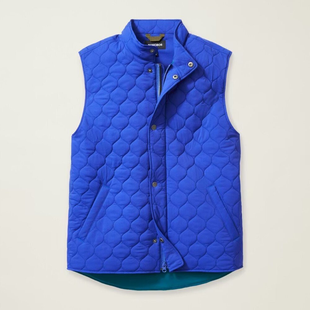 Bonobos Men’s Cobalt Blue The Lightweight Quilted Vest Size Medium 23184